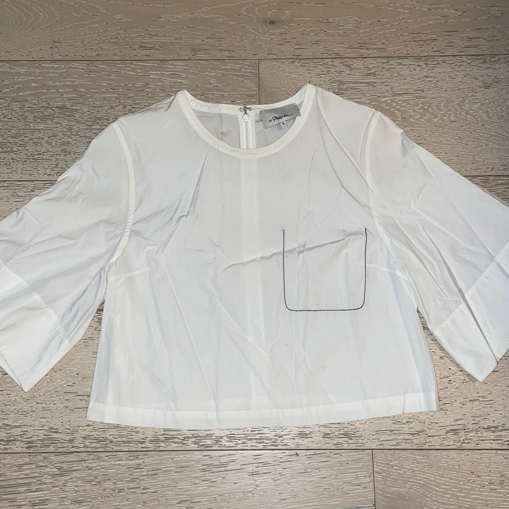 Phillip Lim cropped white shirt